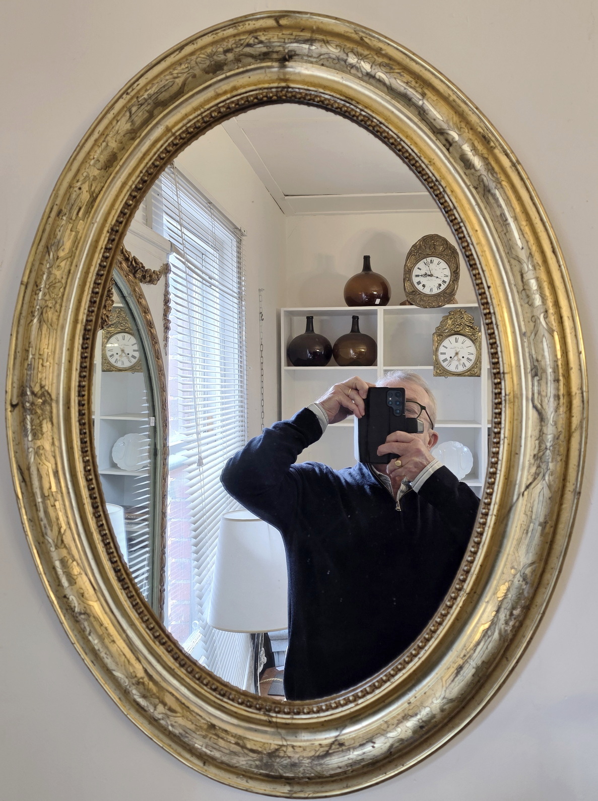 A French Louis Philippe Oval Mirror 